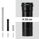 Vitreous enamel flue pipe 100x500 mm black matt Save Pellet Light