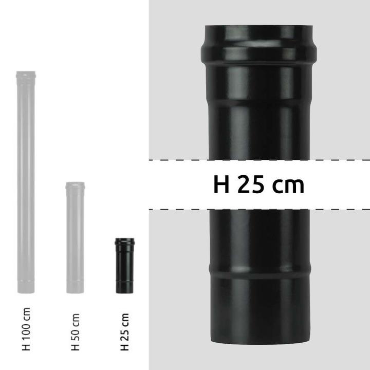 Vitreous enamel flue pipe 250 mm Pellet Light